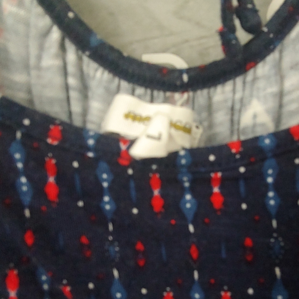 🩵5/$25 Blue patterned tank top - Picture 3 of 5